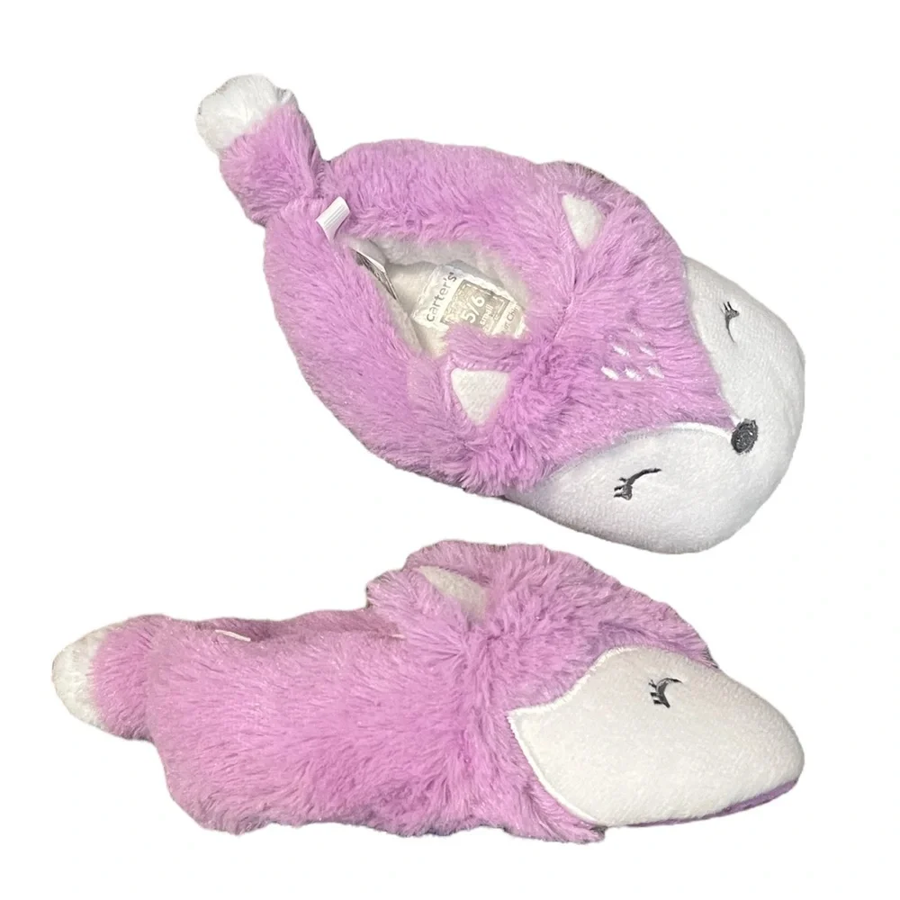 Carter’s Purple Fox Toddler Slippers